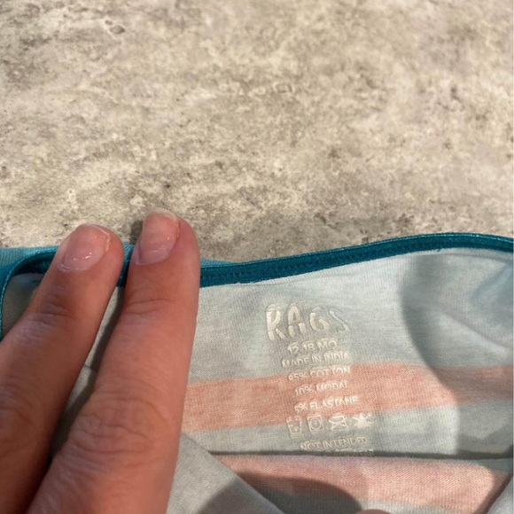 Rags Striped size f12-18 One Piece Romper - Picture 6 of 7